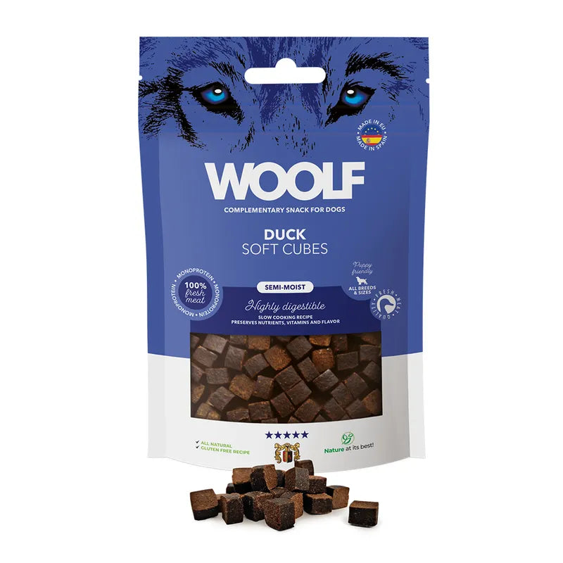 Woolf soft cubes duck 100gr