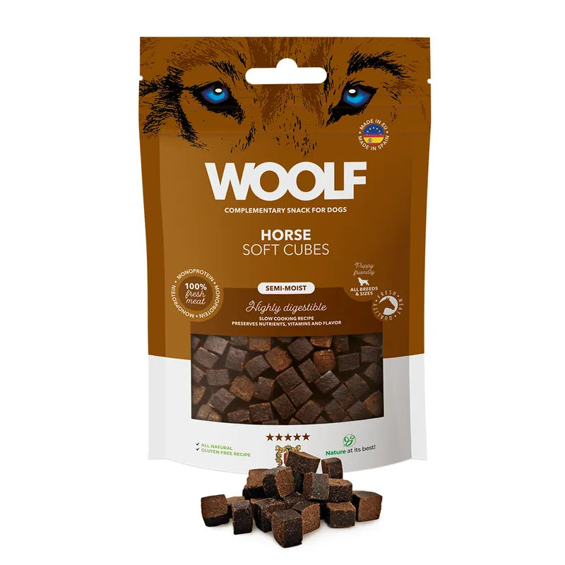 Woolf soft cubes Horse 100gr