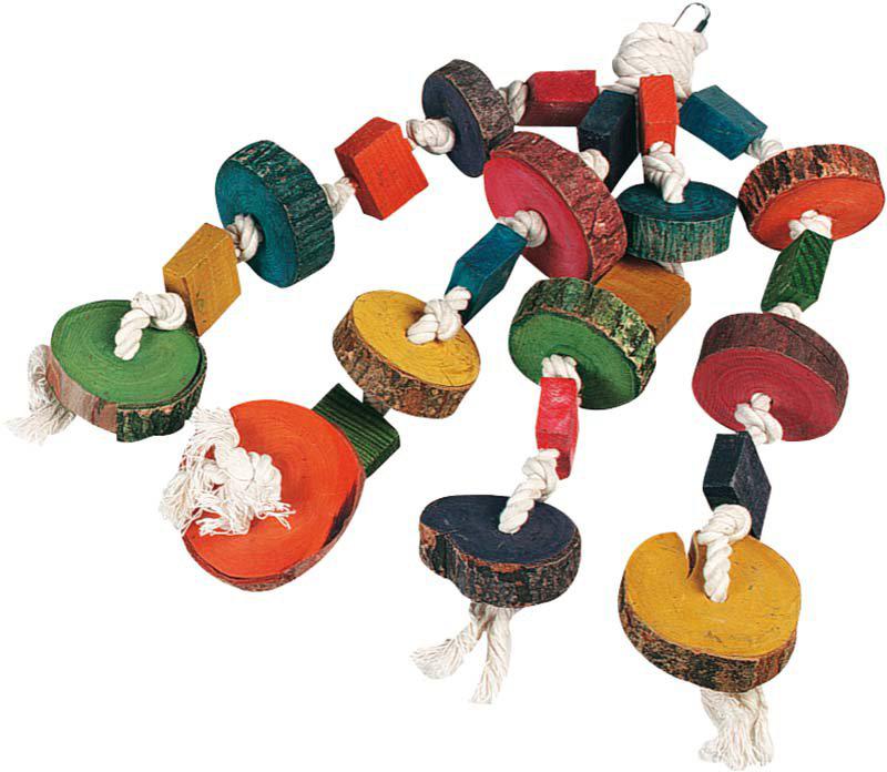 Fågellek Papegoj Hanger W/Beads 4 Ropes55X14Cm