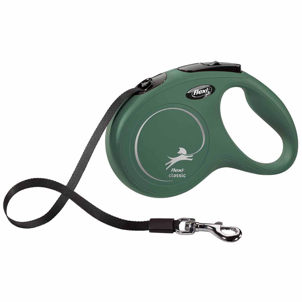 Flexi New Classic 5m band Olivegrön Max 15kg