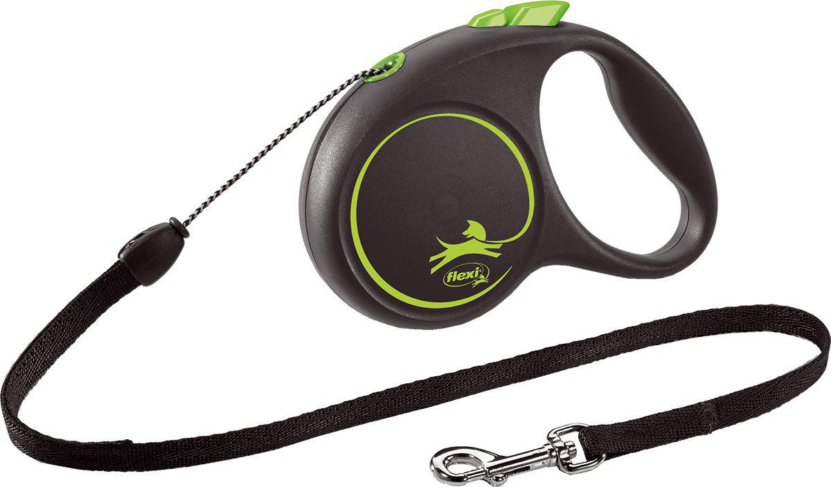 Flexi Koppel Black Design S 5M Lina Grön Max12Kg
