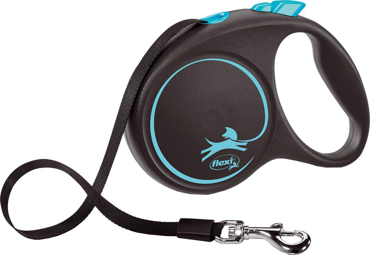 Flexi Koppel Black Design L 5M Band Blåmax50Kg