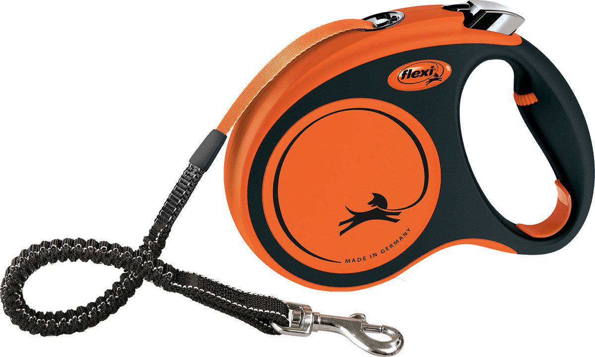 Flexi Koppel Xtremem Band 5M Svart/Orange Max35Kg