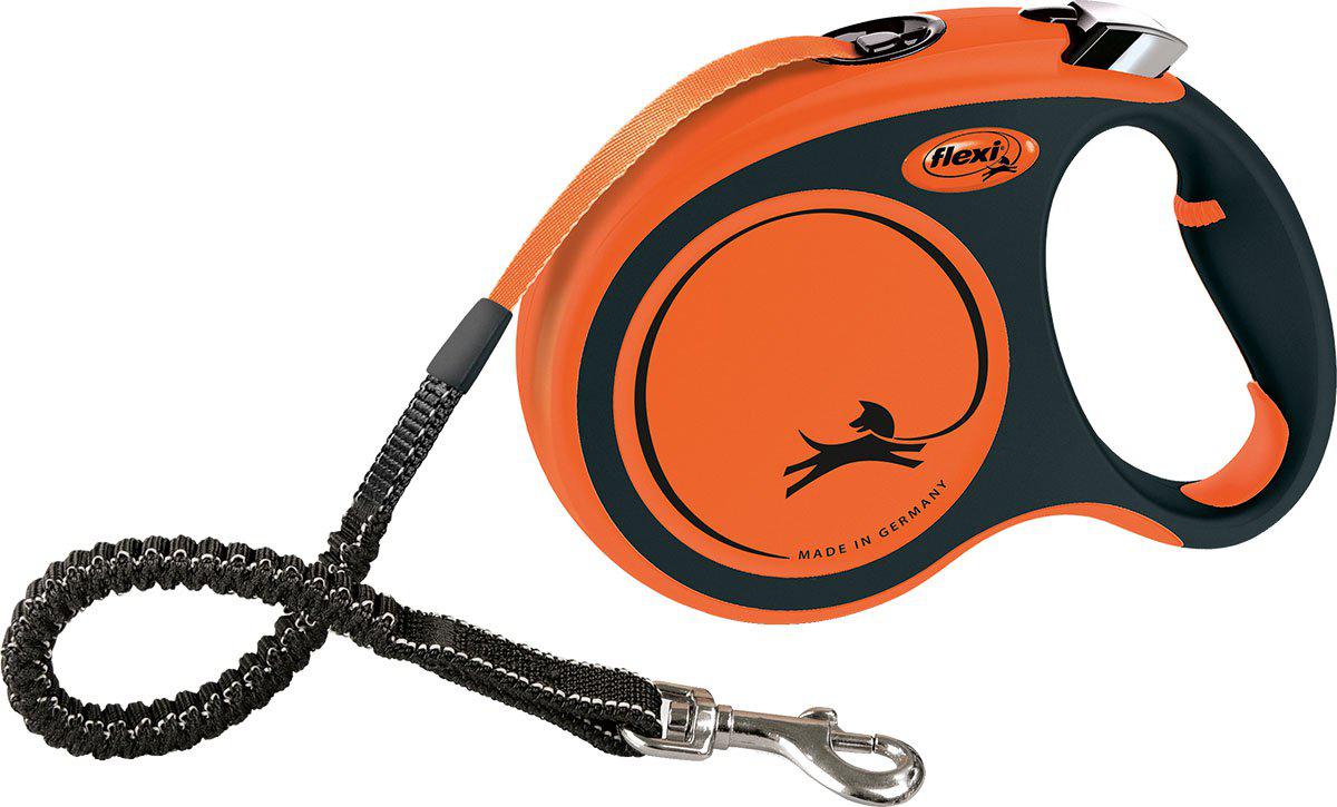 Flexi Koppel Xtremel Band 5M Svart/Orange Max65Kg