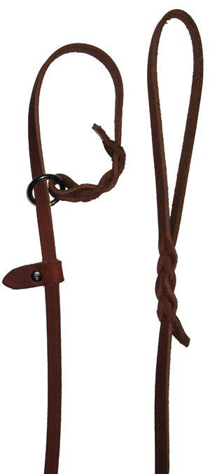 Alac Utställningskoppel Läder Brun Ring+Stopp 10Mmx190Cm