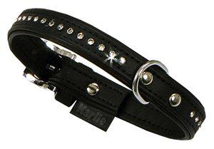 Halsband Art Leather Monte Carlo 1Rad Str. Svart 14Mmx32Cm
