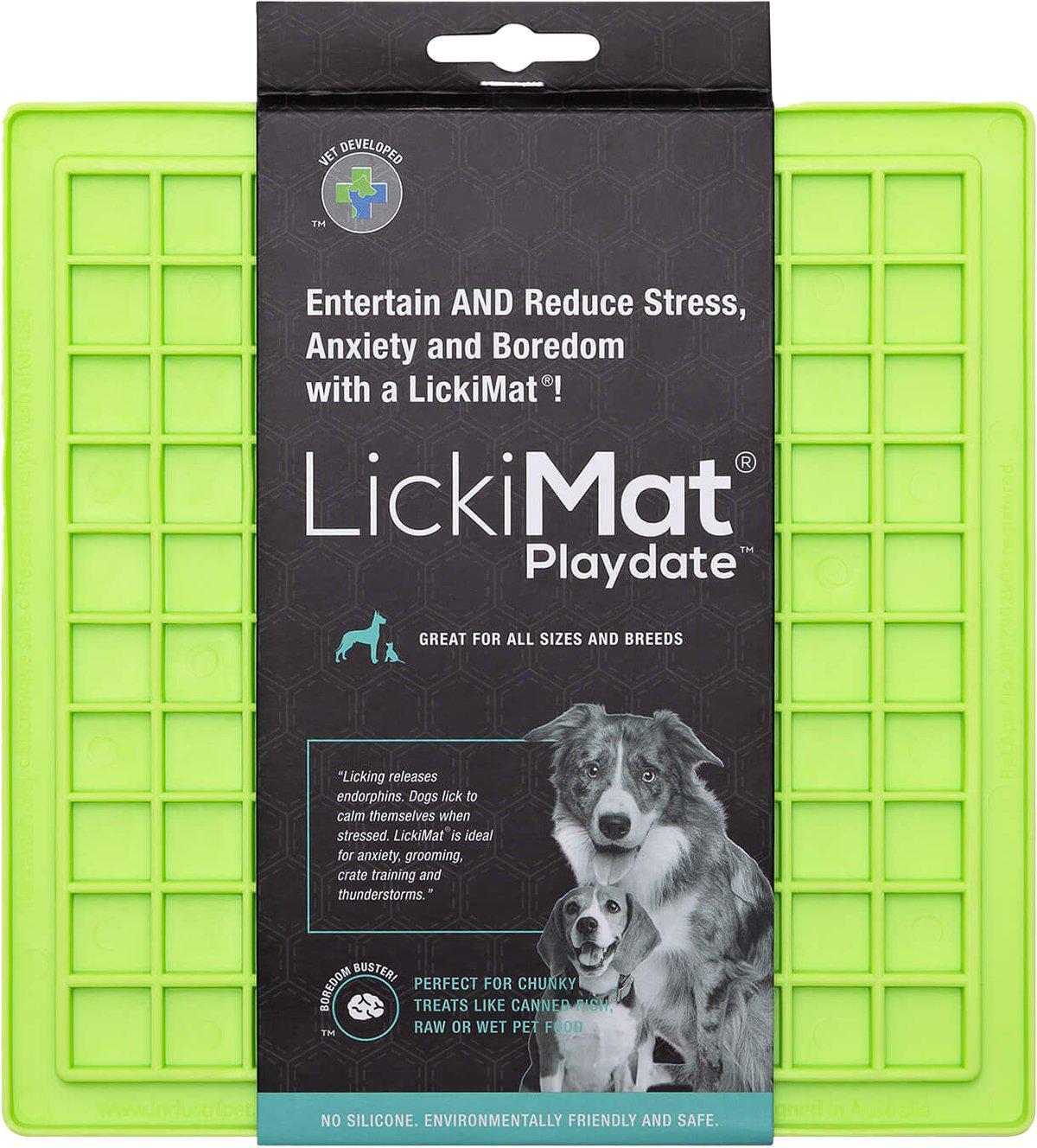 Hundskål Lickimat Playdate Grön 20X20Cm