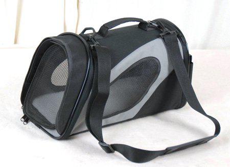 Transportväska Nylon Lutande Svart/Grå Small 39X21X23Cm