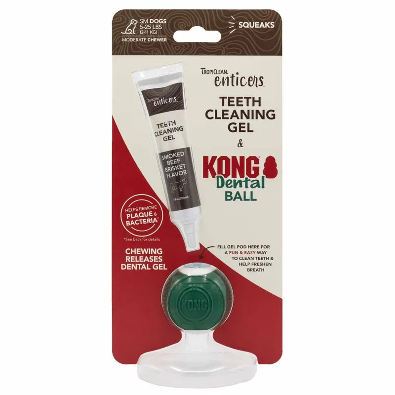 Kong/Tropiclean Denta Ball L För Hund +25Kg