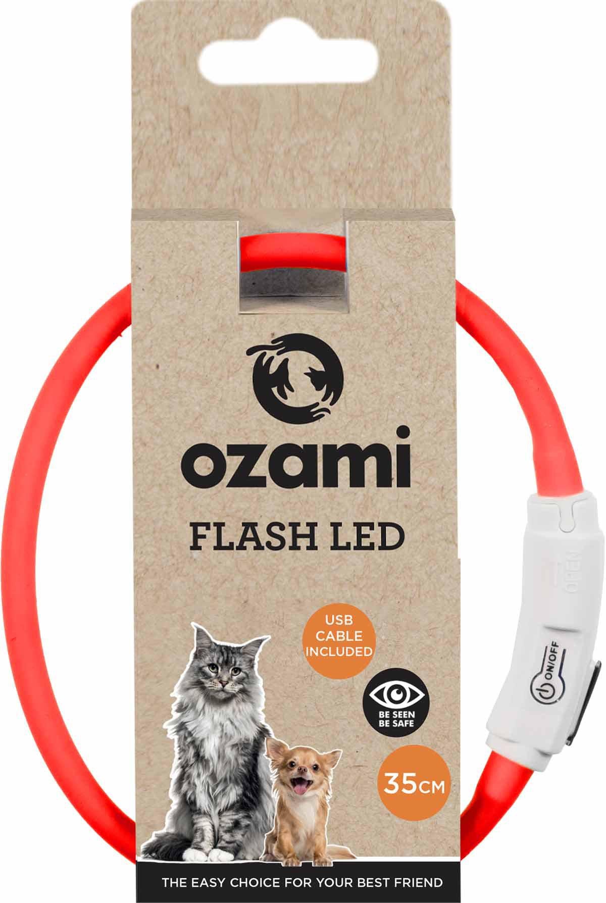Halsband Flash Led Röd 35Cm