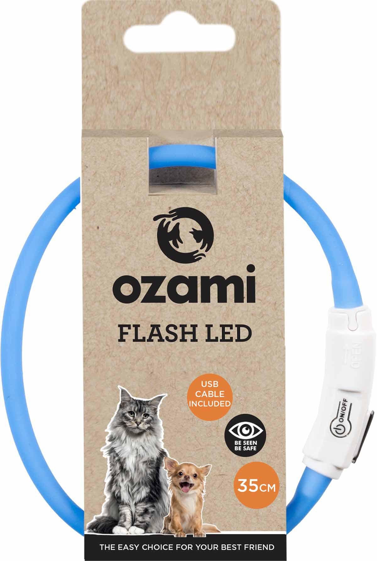 Halsband Flash Led Blå 35Cm