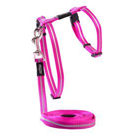Rogz Alleycat Sele Med Koppel S Rosa 11Mm 24-40Cm