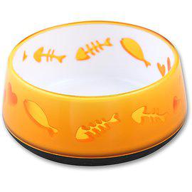 Kattskål tung botten orange
