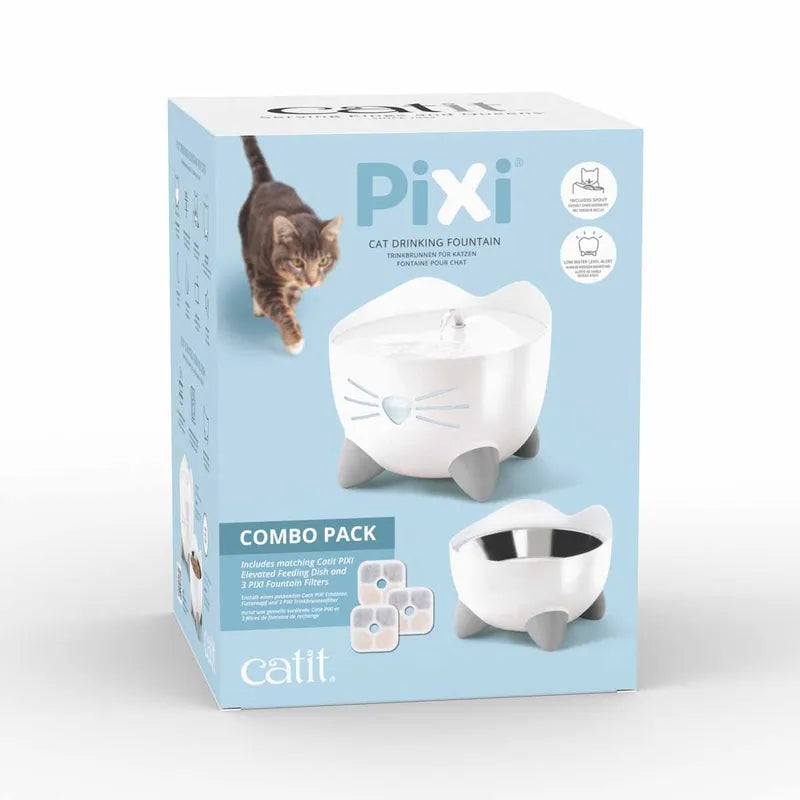 Pixi vattenfontän o matskål vit
