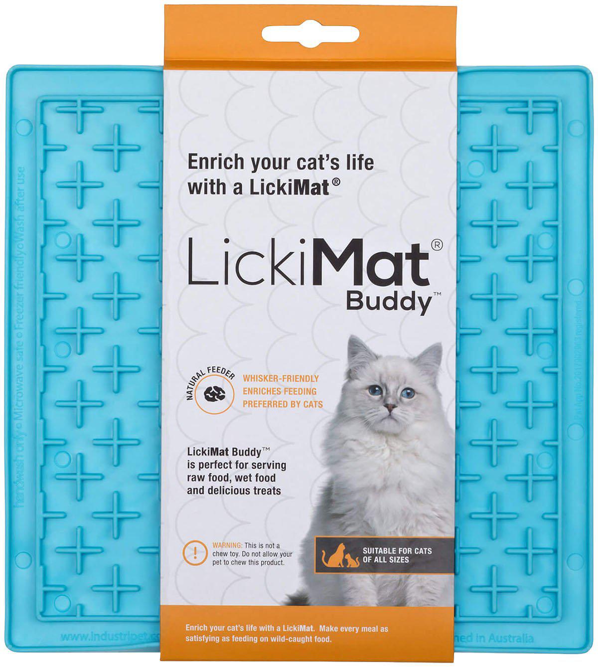 Lickimat Cat Buddy Ljusblå 20X20Cm