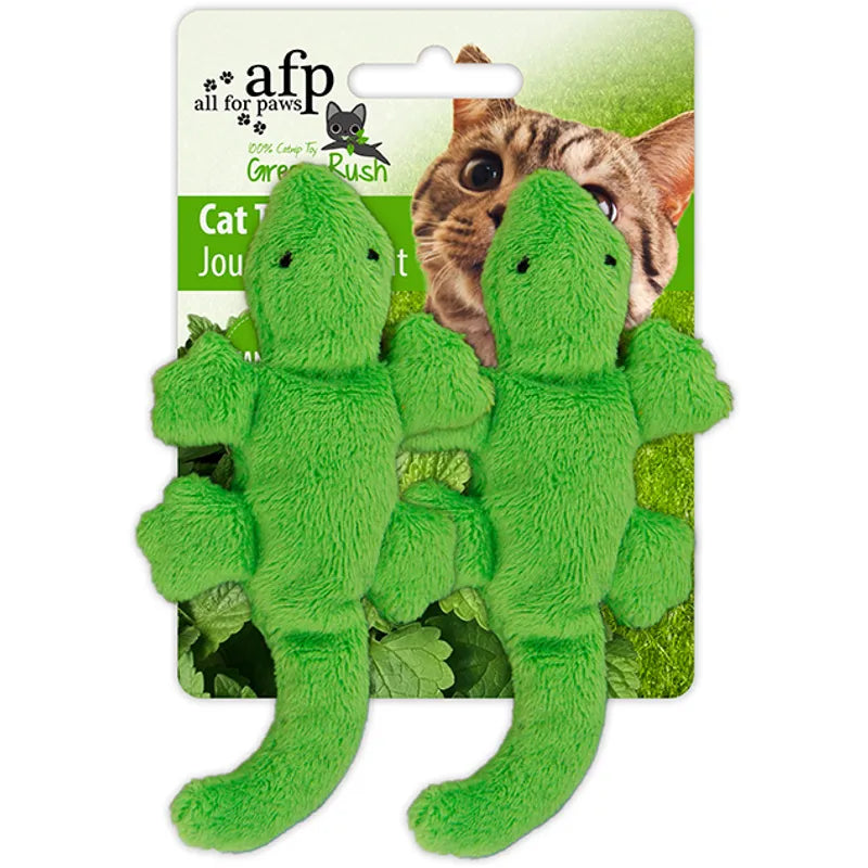 Green Rush Gecko Med Catnip 6Cm Mix Färg