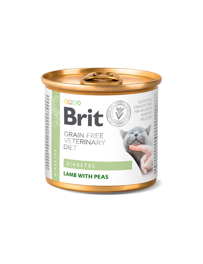 Brit GF Vet Diet Cat Cans Diabetes 200 gr