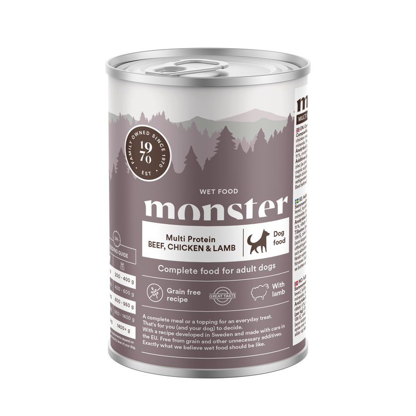 Monster Dog Multi Beef/ Chick/ Lamb Burk 400g