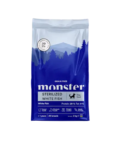 Monster Dog GF Sterilized White Fish 12 kg