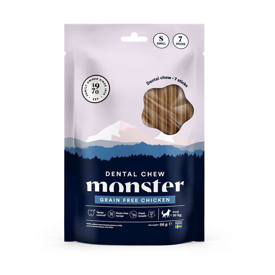Monster Dog Dental Chew GF Chicken S Week (7st) 56g
