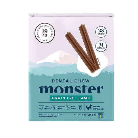 Monster Dog Dental Chew Lamb M Month (28st) 720g