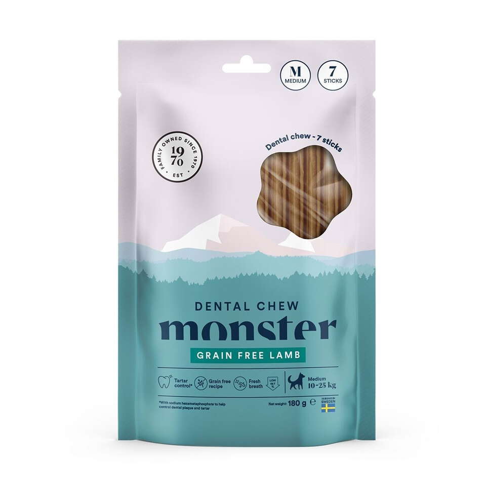 Monster Dog Dental Chew Lamb M Week (7st) 180g