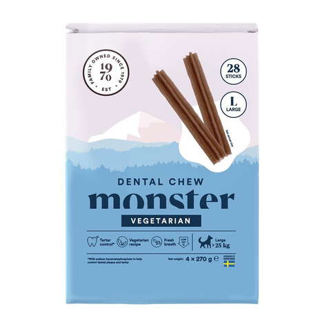 Monster Dog Dental Chew Veg. L Month (28st) 1080g
