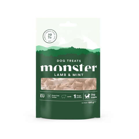 Monster Dog Treats Baked Lamb/Mint 100gr
