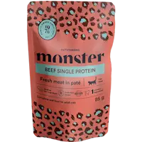 Monster Cat Pouches Adult Beef 85g (8-pack)