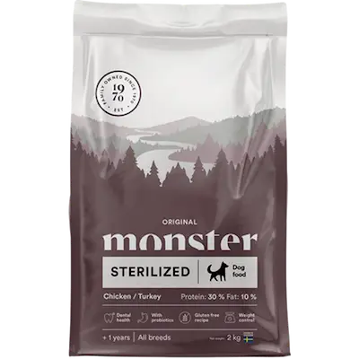 Monster Dog Orig. Sterilized Chick/Turkey 12kg