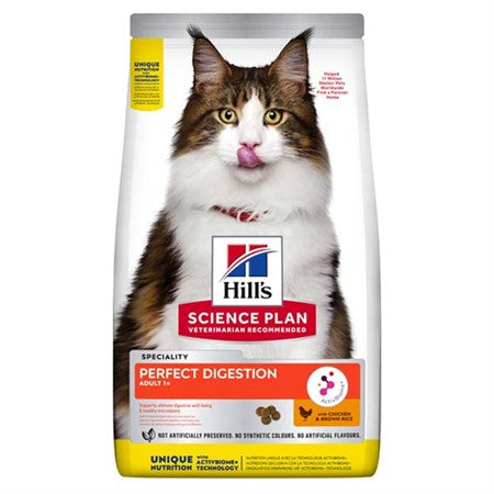 SP Hills Feline Perfect Digestion with Chicken & Brown Rice Adult 1+  7kg